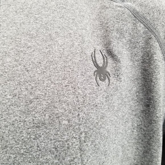 2 of Spyder Shirt Adult Active Long Sleeve Gray Proweb Athletic Top Mens Sz XL - Picture 5 of 11